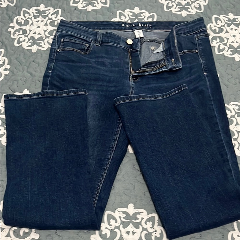 White House Black Market Blue Straight Leg Jeans